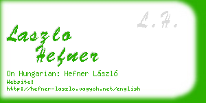 laszlo hefner business card